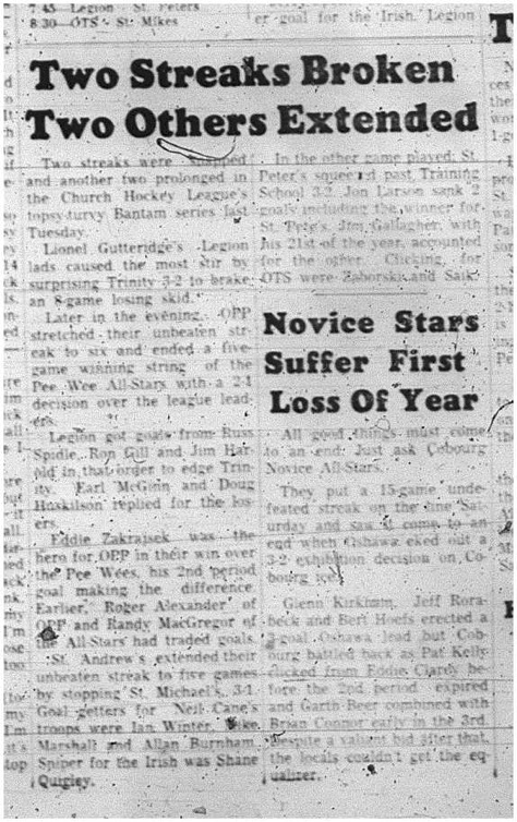 1966-01-12 Hockey -Boys -CCHL - Bantams - Legion Lads Vs. Trinity