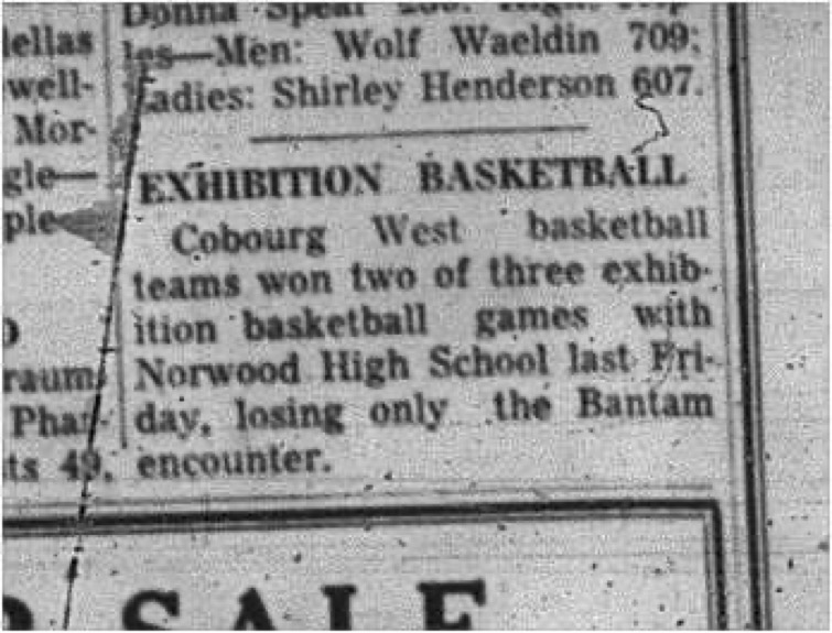 1966-01-12 School -Basketball -Boys -CDCI West - Exhibition