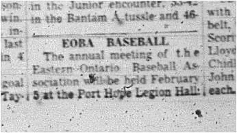 1966-01-19 Baseball -Boys -EOBA - Annual Meeting
