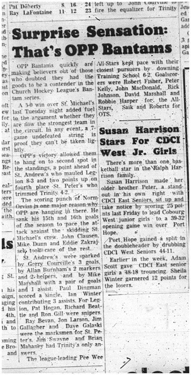 1966-01-19 Hockey -Boys -CCHL - Bantam OPP