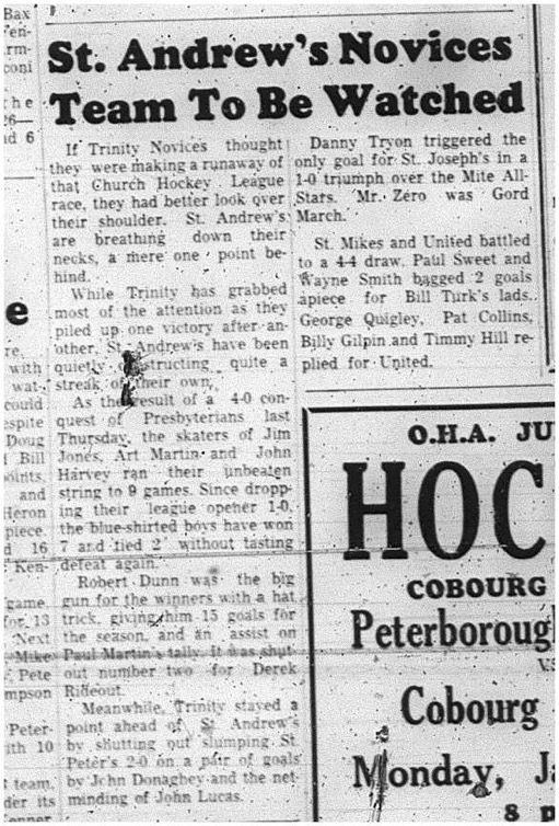 1966-01-19 Hockey -Boys -CCHL - St. Andrews Novices