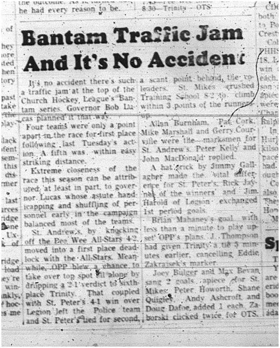 1966-01-26 Hockey -Boys -CCHL - Bantam Series