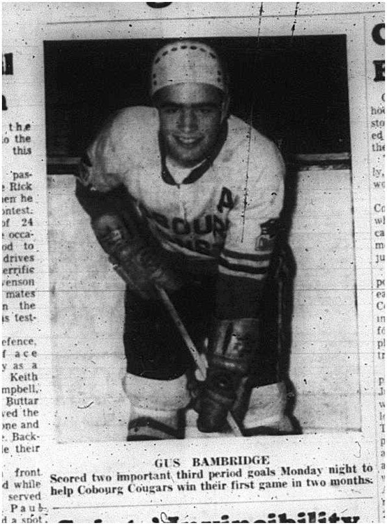 1966-01-26 Hockey -Boys -Junior B - Cobourg Cougars - Gus Bambridge