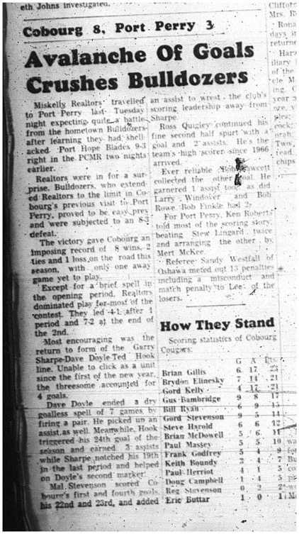 1966-01-26 Hockey -Boys -Lakeshore Intermediate Hockey League - Miskelly Realtors Vs. Port Perry
