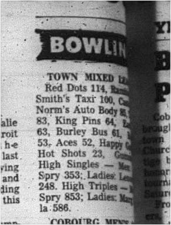 1966-02-05 Bowling -Mixed -Town Mixed League