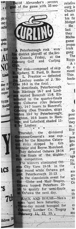 1966-02-05 Curling -Mixed -Cobourg Golf and Curling Club - District Playoffs