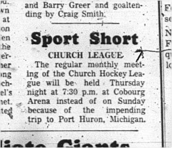 1966-02-05 Hockey -Boys -CCHL - Monthly Meeting