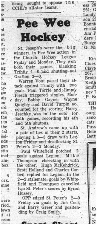 1966-02-05 Hockey -Boys -CCHL - Peewee Division