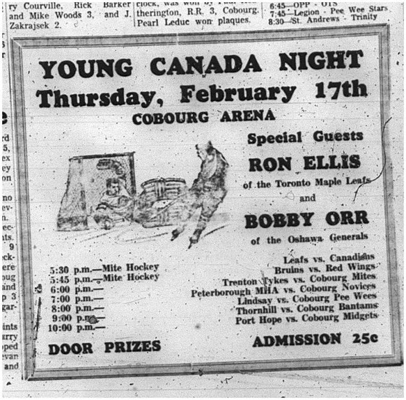 1966-02-09 Hockey -Boys -CCHL -Young Canada Night - Cobourg Arena