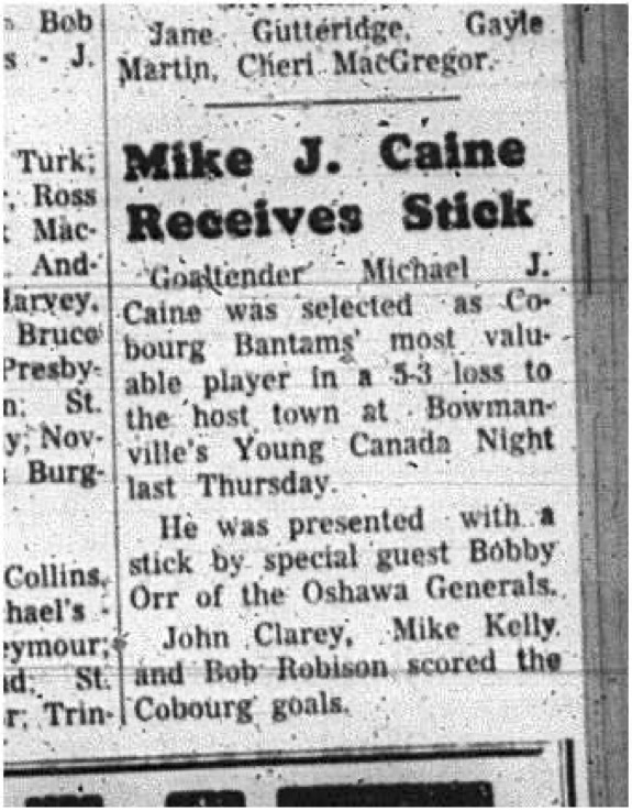 1966-02-15 Hockey -Boys -CCHL - Young Canada Night - Michael J Caine