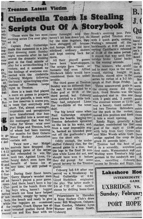 1966-02-22 Hockey -Boys -CCHL - Cobourg Midgets Vs. Trenton