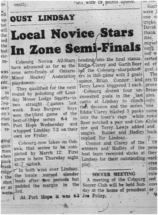 1966-03-02 Hockey -Boys -CCHL - Cobourg Novice All-Stars Vs. Lindsay