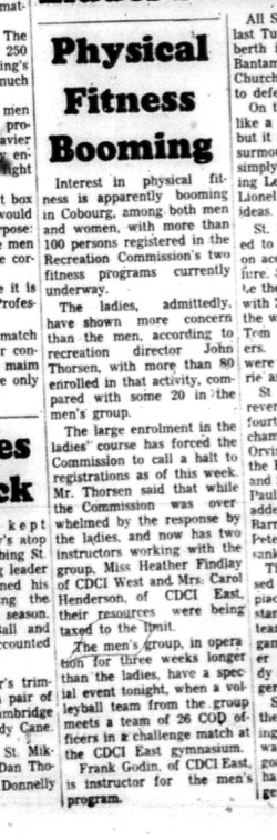 1966-03-09 Recreation -Sign-ups for Physical Fitness