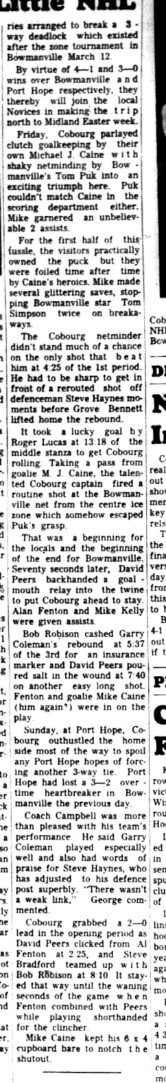 1966-03-23 Hockey -Boys -Cobourg Qualifies For Little NHL-C