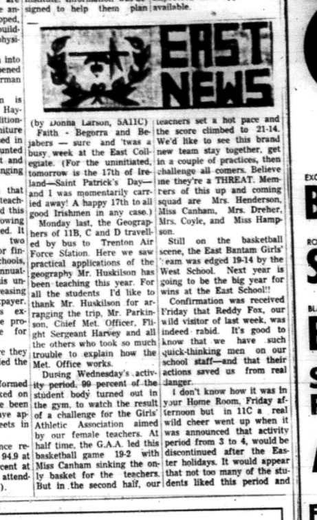 1966-03-23 School - CDCI East News