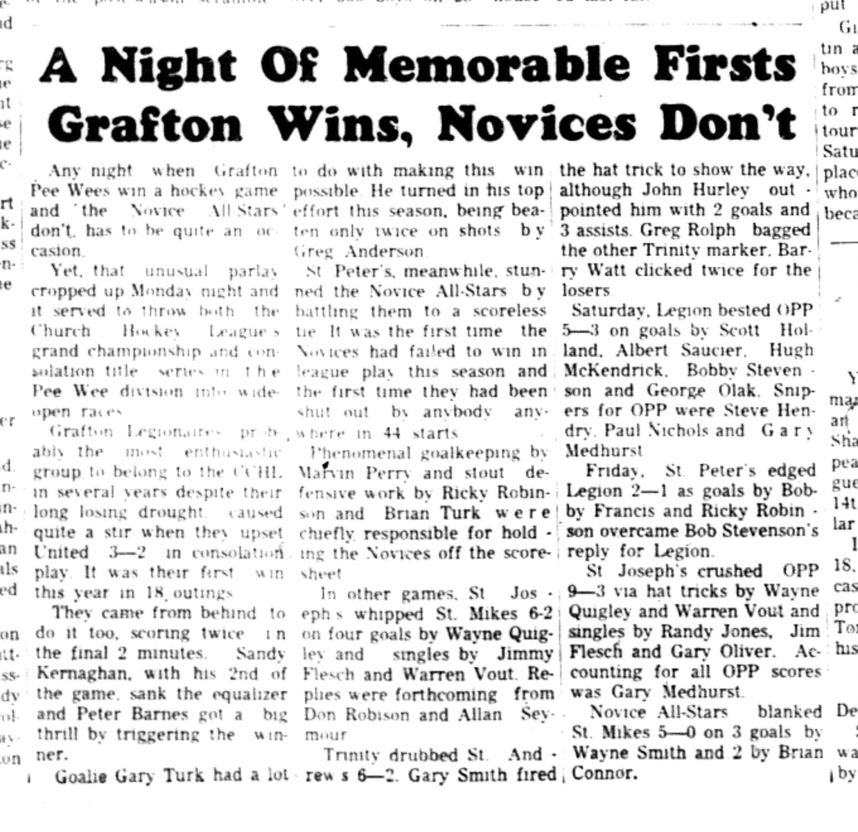 1966-03-30 Hockey -Boys -CCHL-Grafton vs All Stars