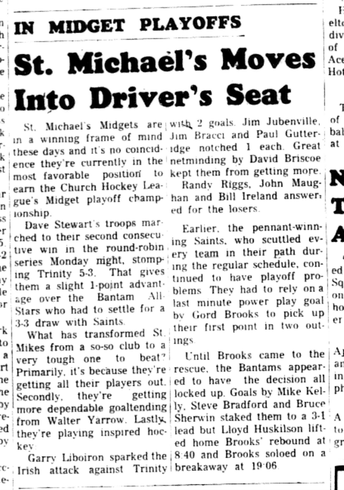 1966-03-30 Hockey -Boys -CCHL-St Michaels vs All Stars