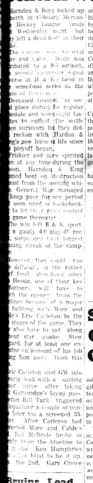 1966-03-30 Hockey -Men -CMHL-Harnden And King vs General Wire-B