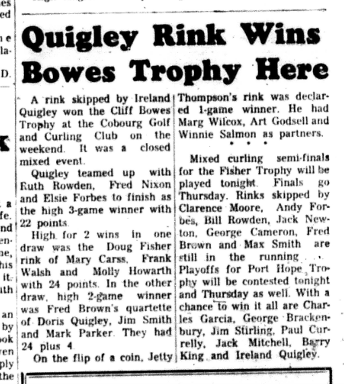 1966-04-06 Curling -Men -Curling Trophy Won