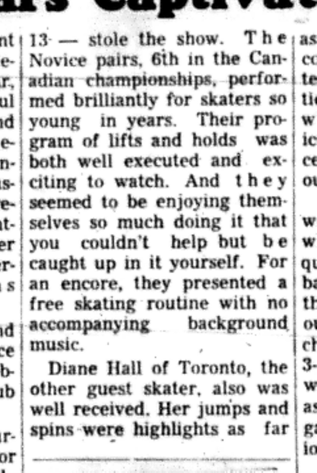 1966-04-06 Figure Skating -Mixed -Cobourg Skating Carnival Successful-C