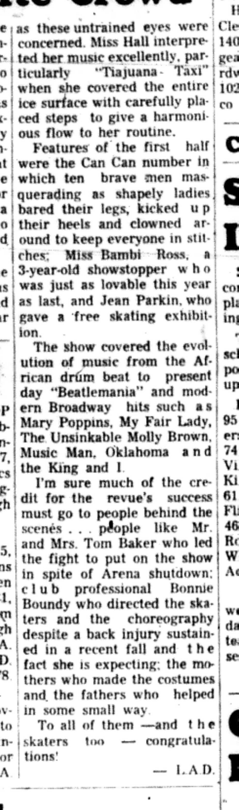 1966-04-06 Figure Skating -Mixed -Cobourg Skating Carnival Successful-D