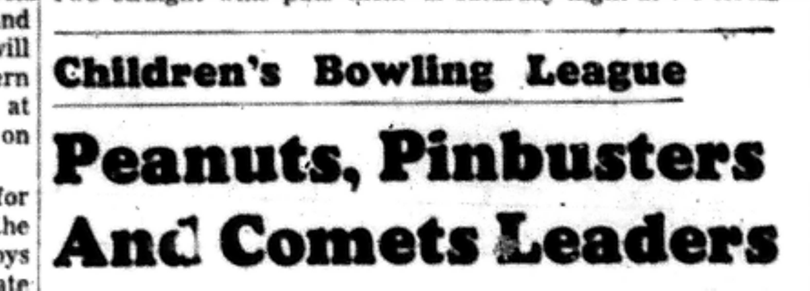 1966-04-12 Bowling -Mixed -Childrens League Leaders-A