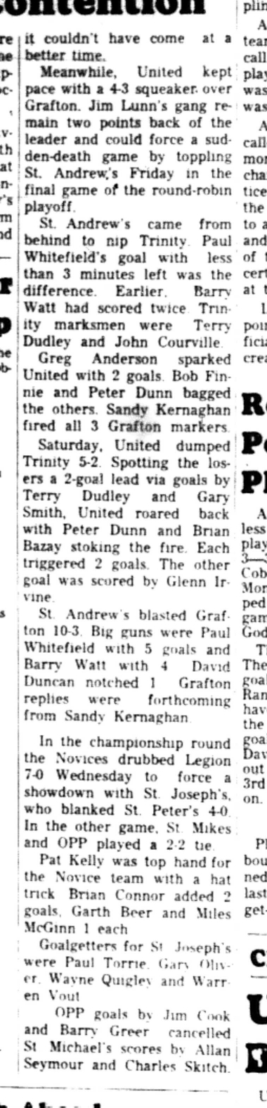 1966-04-12 Hockey -Boys -St Andrews, United Still In Contention-C