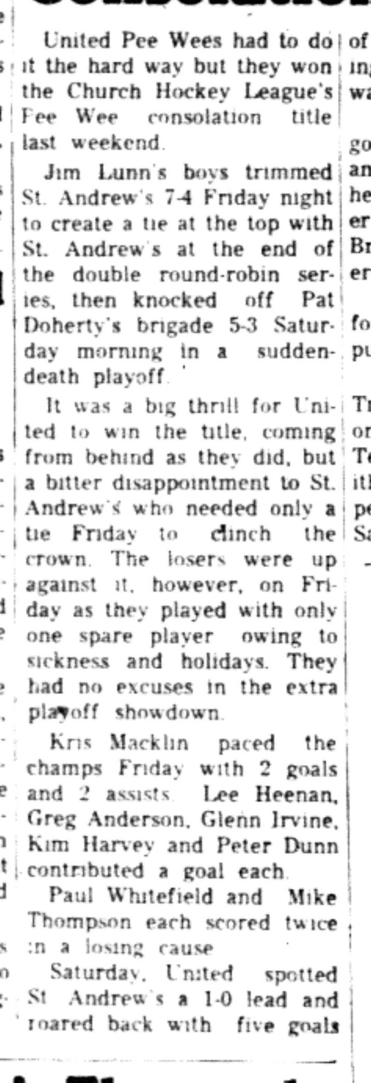 1966-04-20 Hockey -Boys -CCHL Peewee Consolation Champs-B
