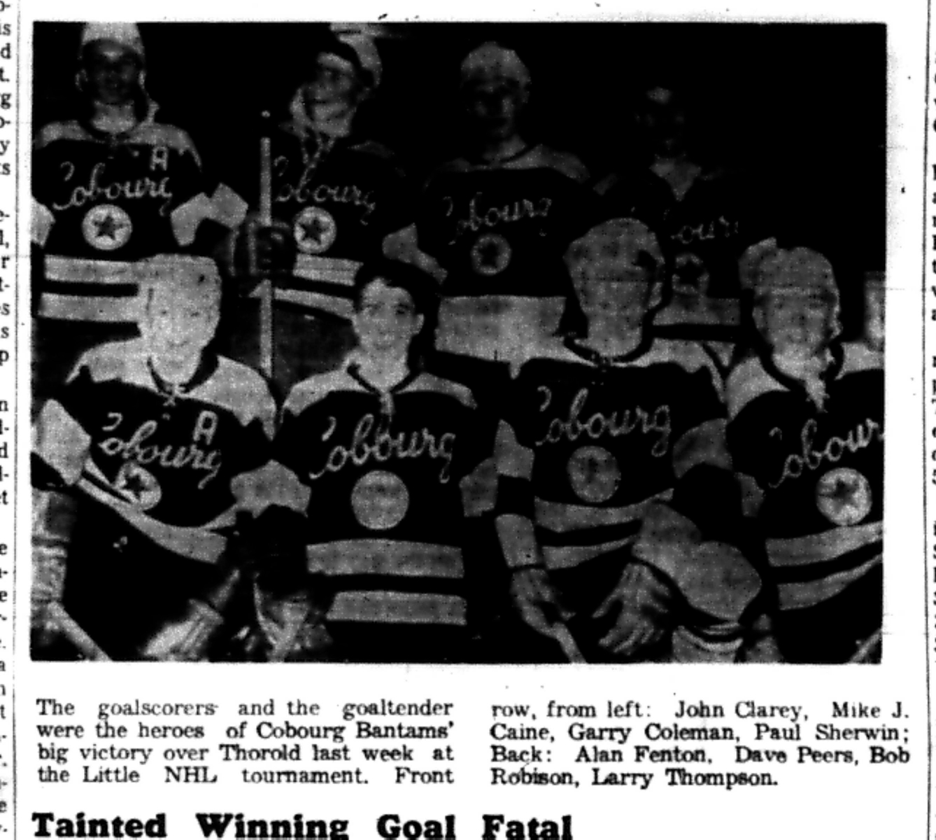 1966-04-20 Hockey -Boys -Cobourg Novices Win Little NHL-B