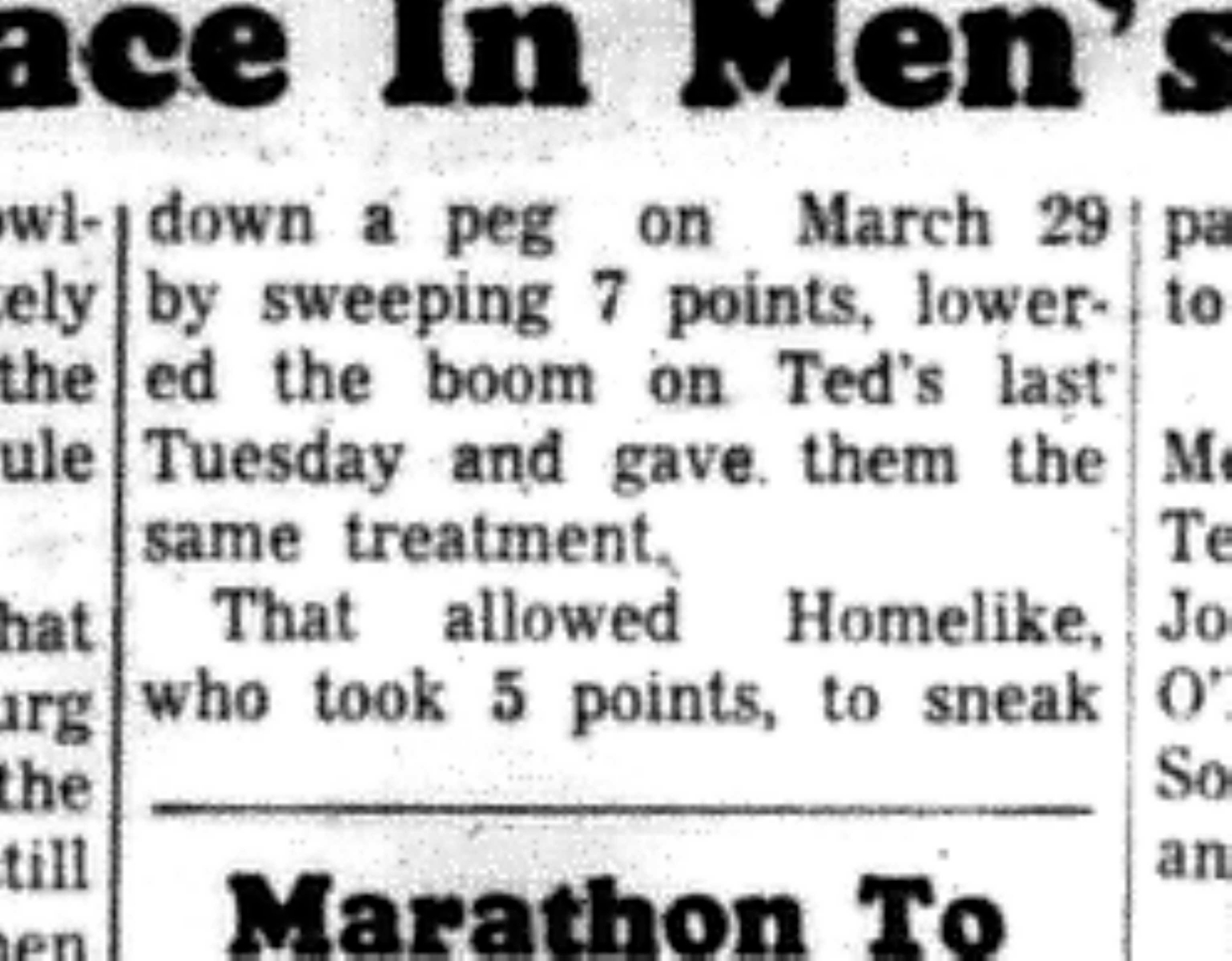 1966-04-27 Bowling -Men -Homelike Inn In First Place-C