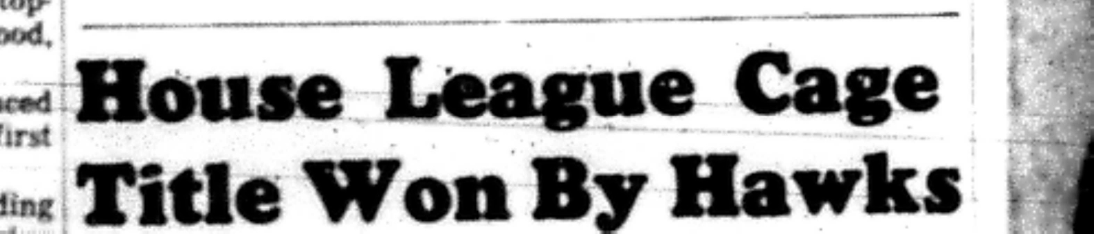 1966-05-04 School -Basketball -Boys -Hawks Win House League Title-A