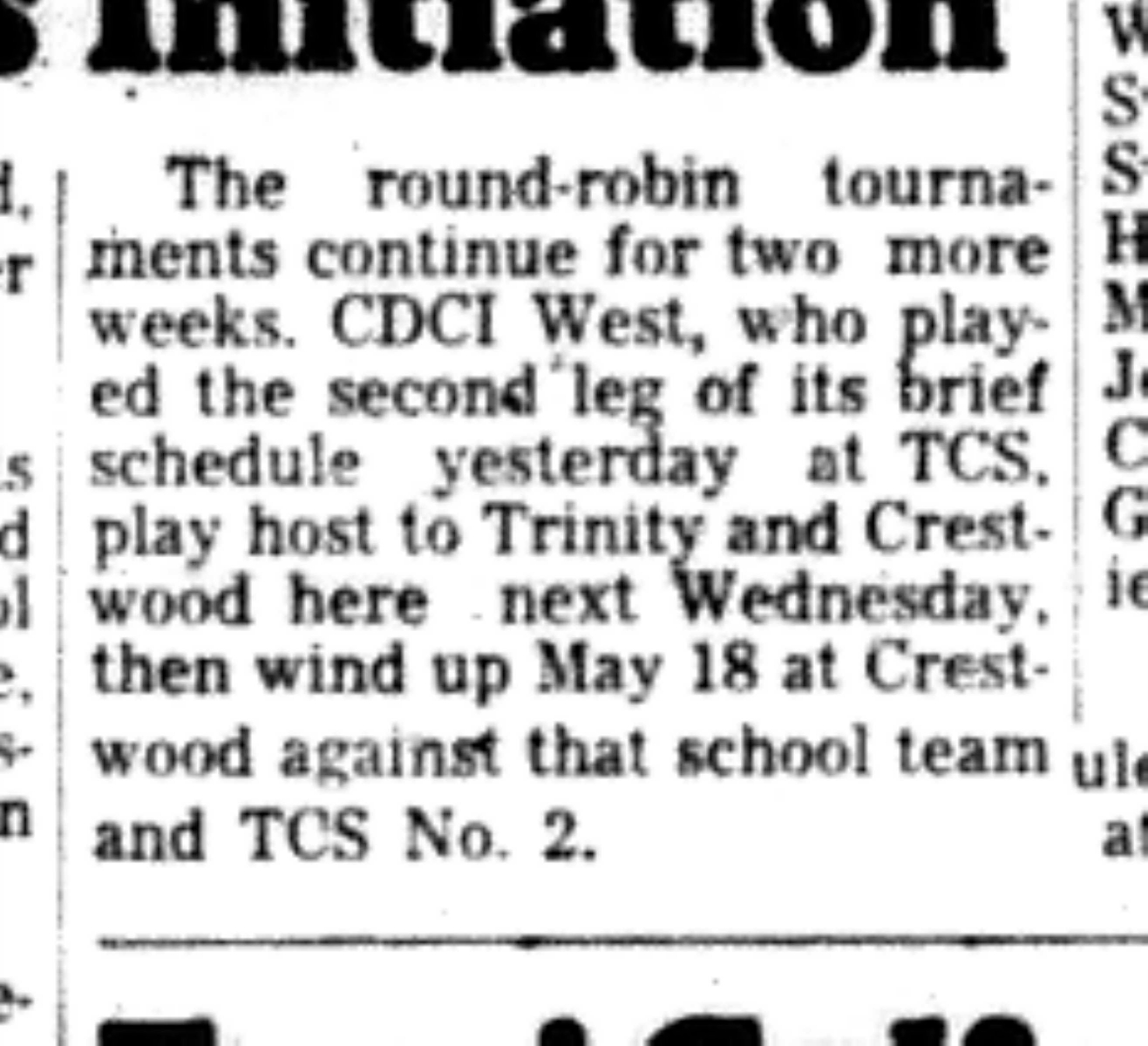 1966-05-04 School -Track & Field -Mixed -New CDCI West Club-C