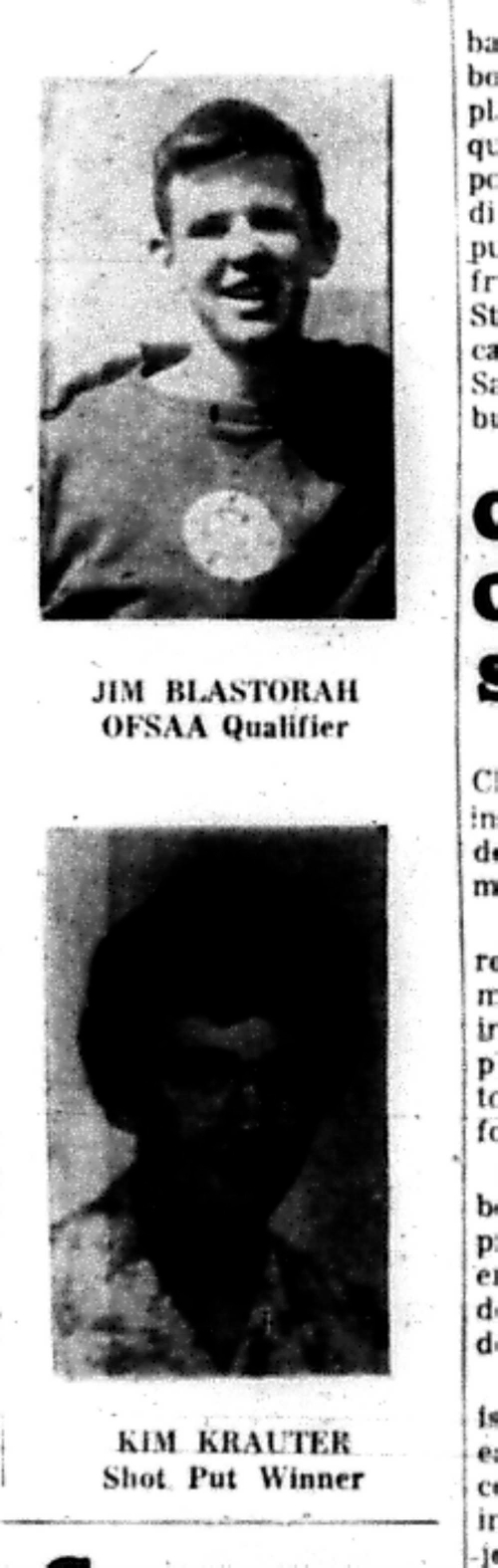 1966-05-25 School -Track & Field -Boys -CDCI West Athlete Qualifies For OFSAA-E