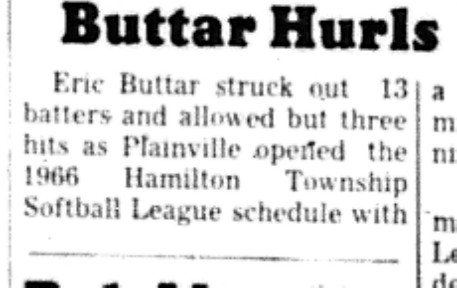 1966-05-25 Softball -Men -Baltimore vs Plainville-B