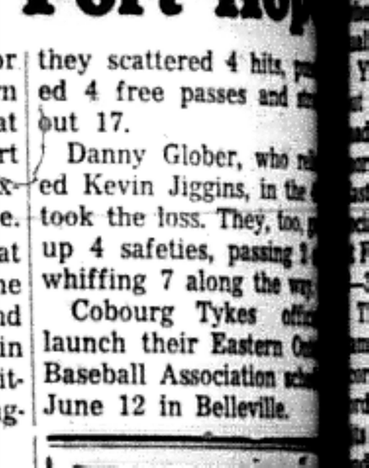 1966-06-01 Softball -Boys -Cobourg vs Port Hope-C