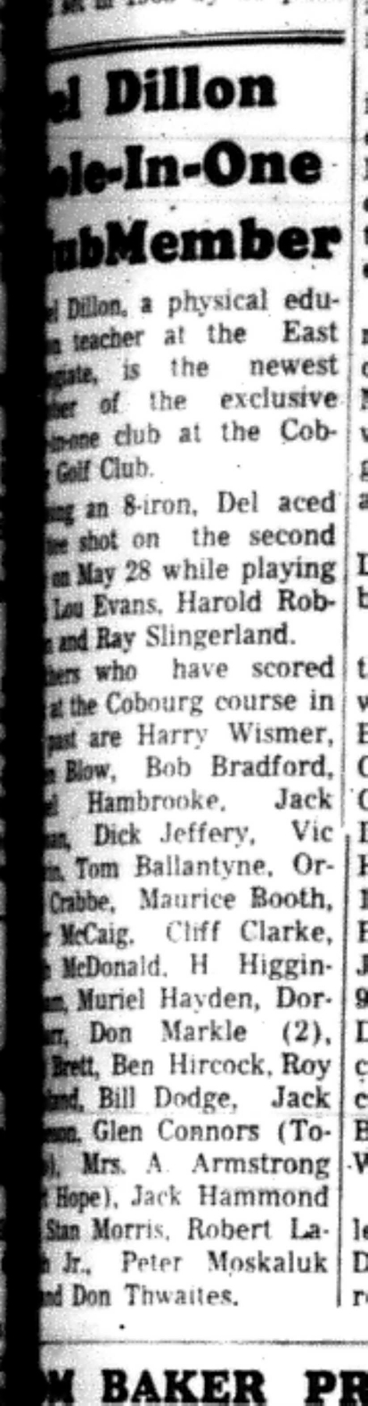 1966-06-07 Golf -Men -New Hole In One Member