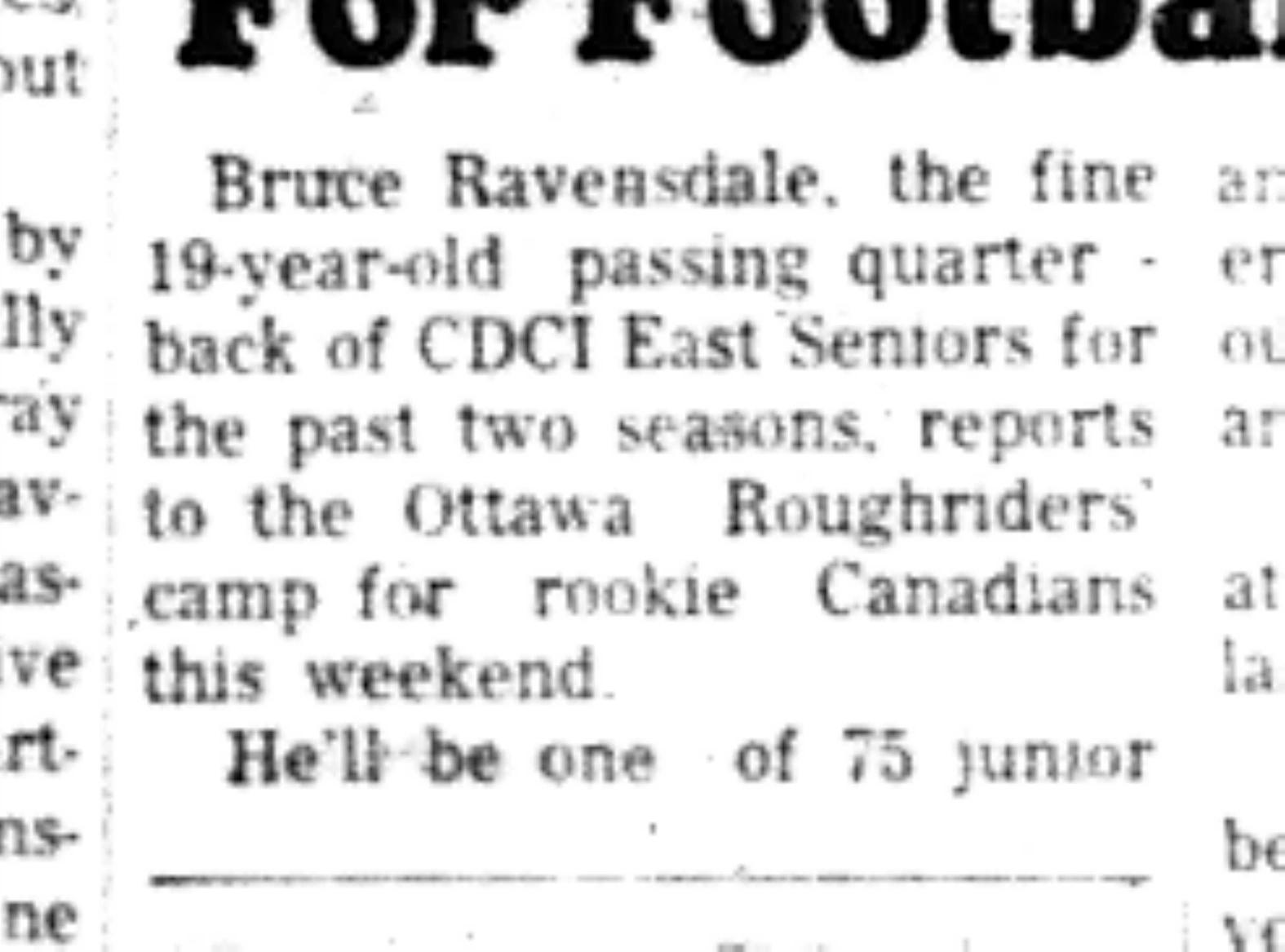 1966-06-15 Football -Men -Cobourg Player Tries Out For Ottawa Team-B
