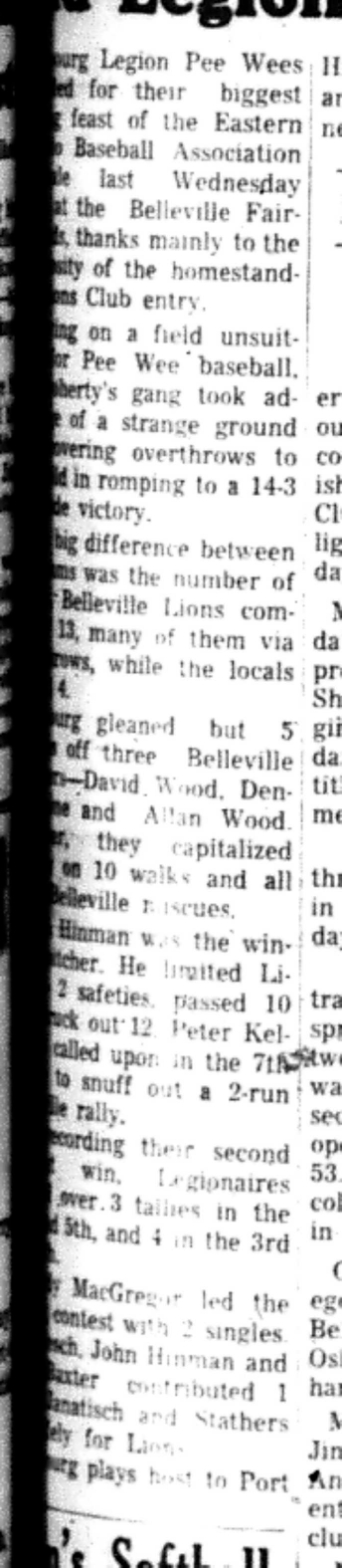 1966-06-22 Baseball -Boys -Cobourg vs Belleville-B