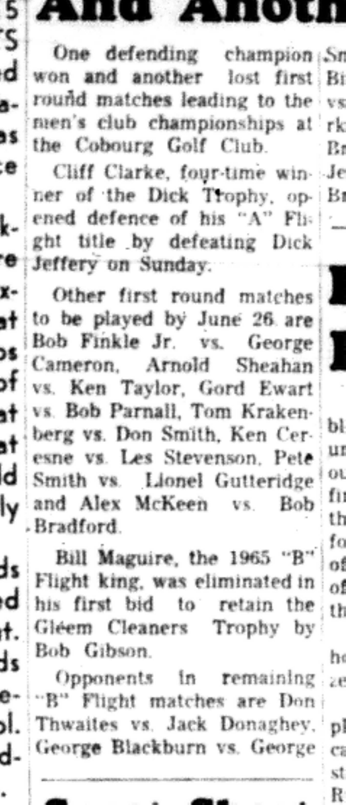 1966-06-22 Golf -Men -Cobourg Club Championships-B