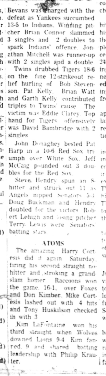 1966-06-22 Softball -Boys -CLMSL-Leafs vs Baltimore-D