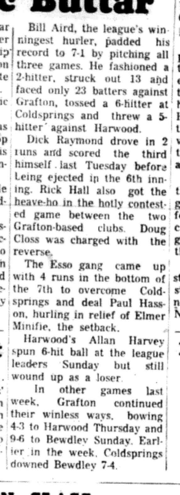 1966-06-22 Softball -Men -HTSL-Plainville vs Harwood-C