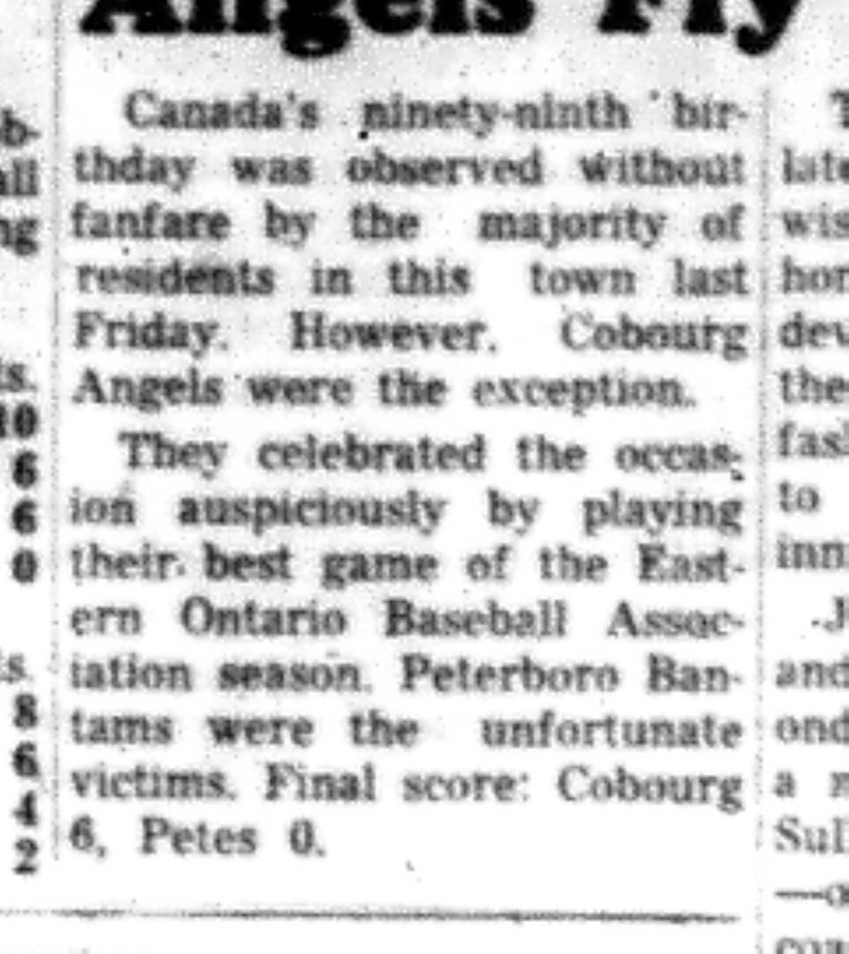 1966-07-06 Softball -Boys -Cobourg vs Peterborough-B