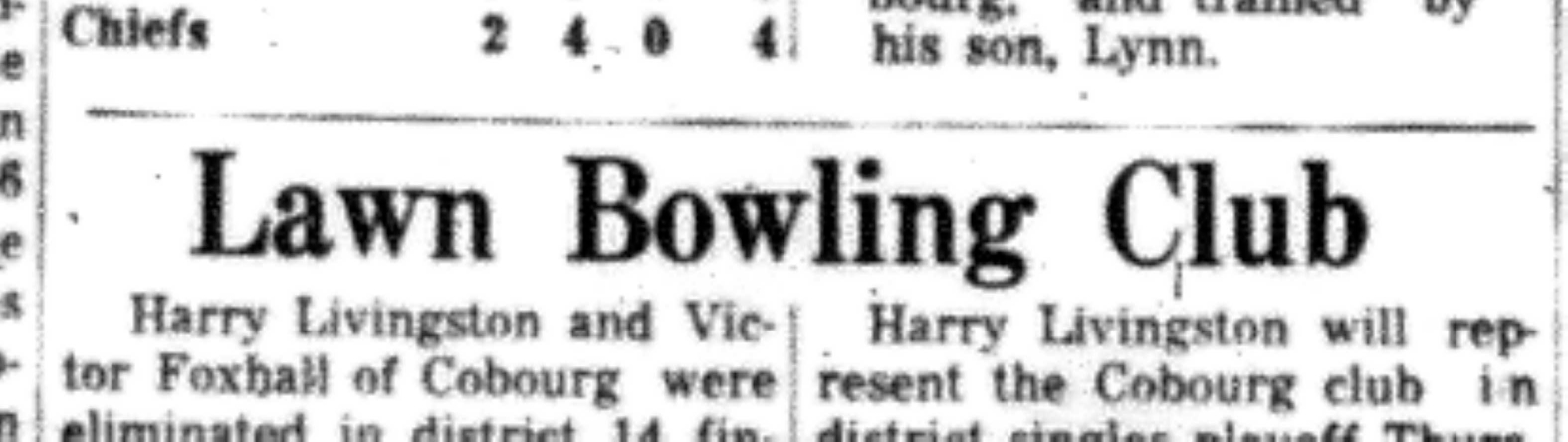 1966-07-13 Lawn Bowling -Mixed -Lawn Bowling Club Results-A