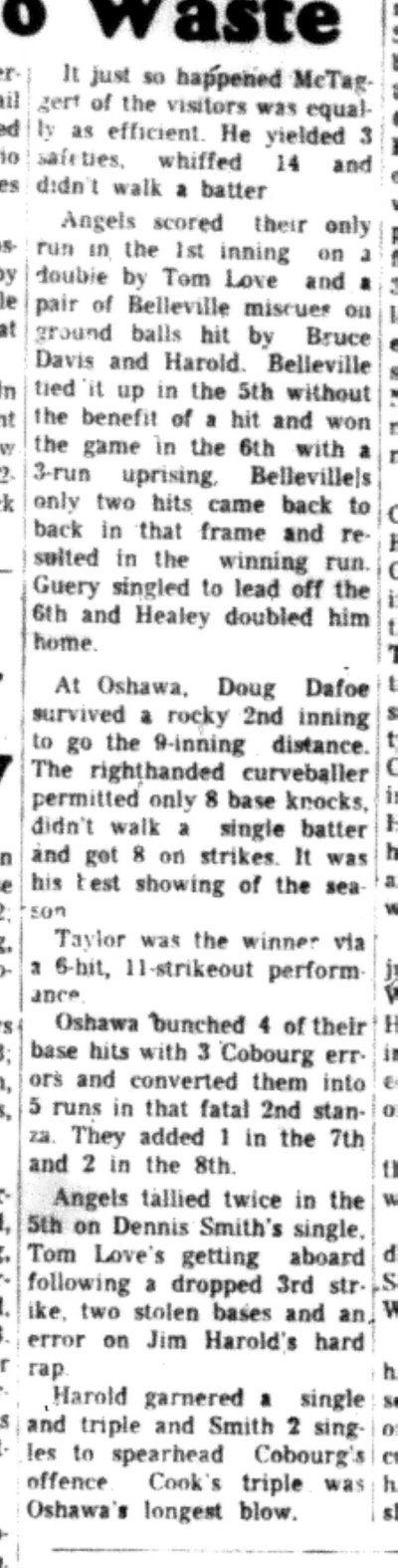 1966-07-20 Baseball -Boys -Cobourg In Slump-C