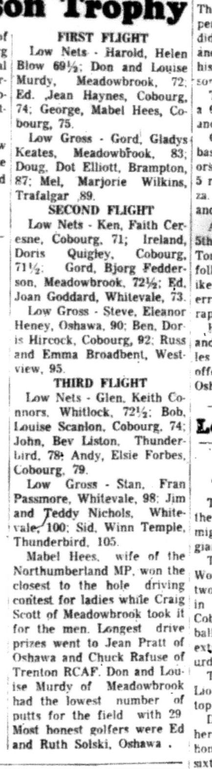 1966-07-20 Golf -Men -Cobourg Club Tournament-C