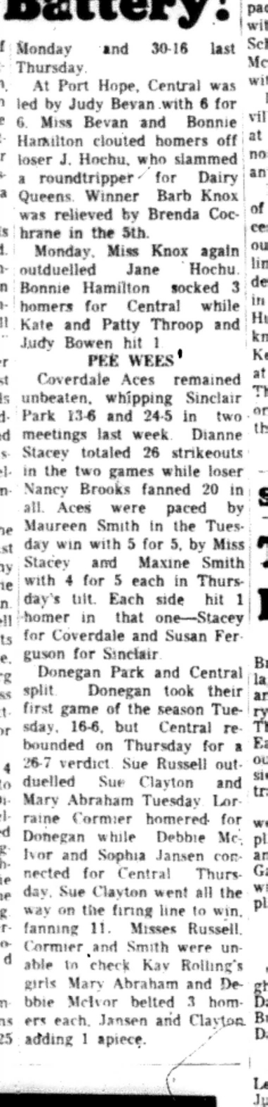 1966-07-20 Softball -Girls -CDGSL-Angels vs Realtors-C