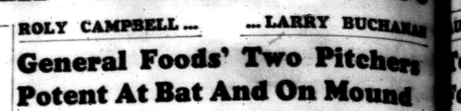 1966-07-20 Softball -Men -CMSL-General Foods vs Training School-A