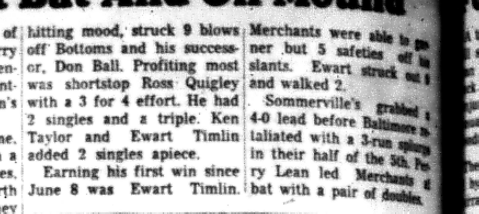 1966-07-20 Softball -Men -CMSL-General Foods vs Training School-C