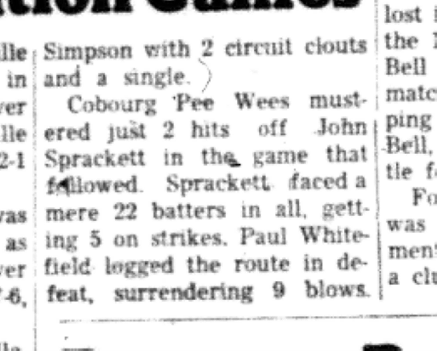 1966-07-27 Baseball -Boys -Cobourg vs Quinte-C