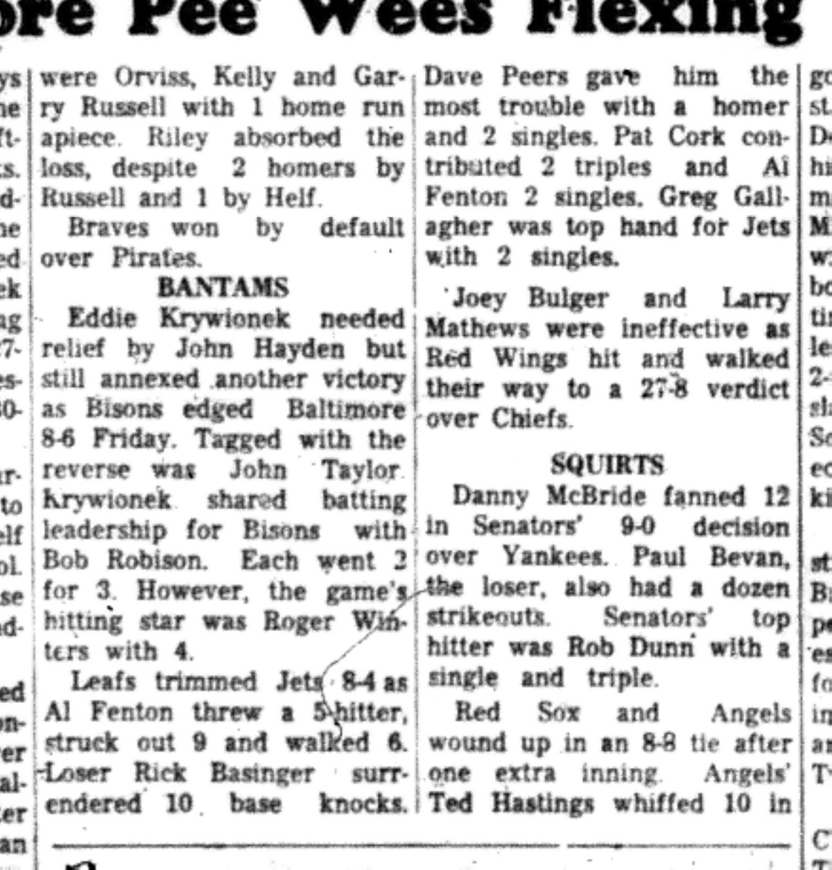 1966-07-27 Softball -Boys -CLMSL-Cobourg vs Baltimore-C